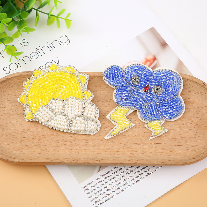 New Hand Nail Bead Lightning Sun Headwear Fashion With Clothing Accessories Semi-Finished Products Manufacturers Wholesale details Picture