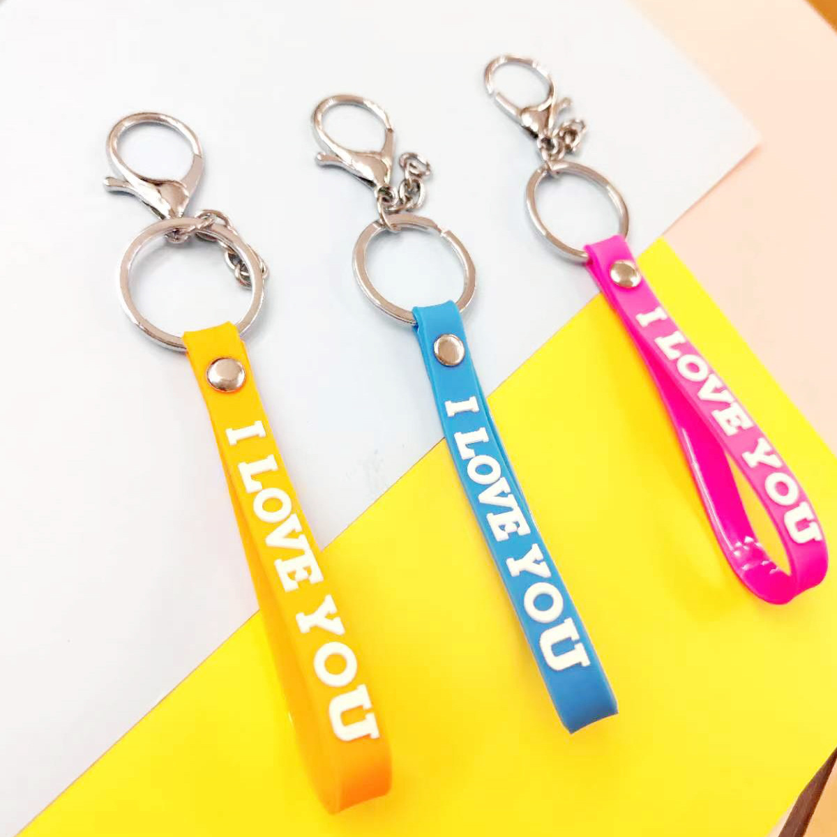 Factory Direct Pvc Keycord Soft Rubber Cord Keychain Accessories Key Chain Lanyard Bag Car Pendant