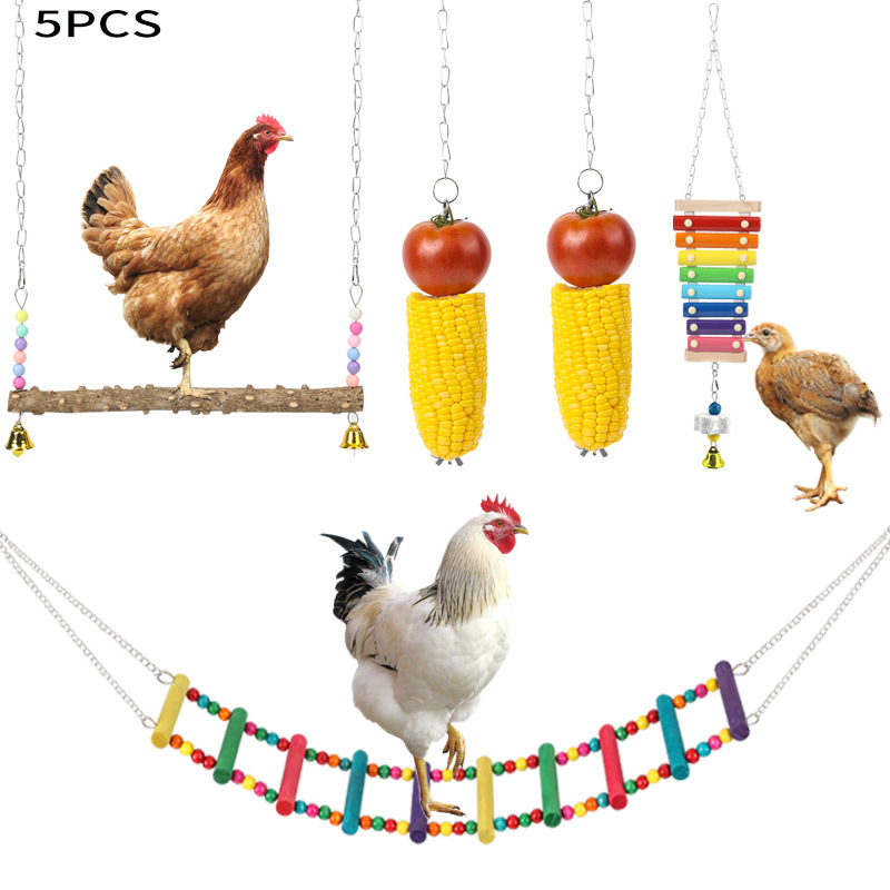 Cross-border Amazon combo set of bird toys, parrot gnawing grouse, fruit fork, mirror, birdcage accessories and supplies Application Scenario