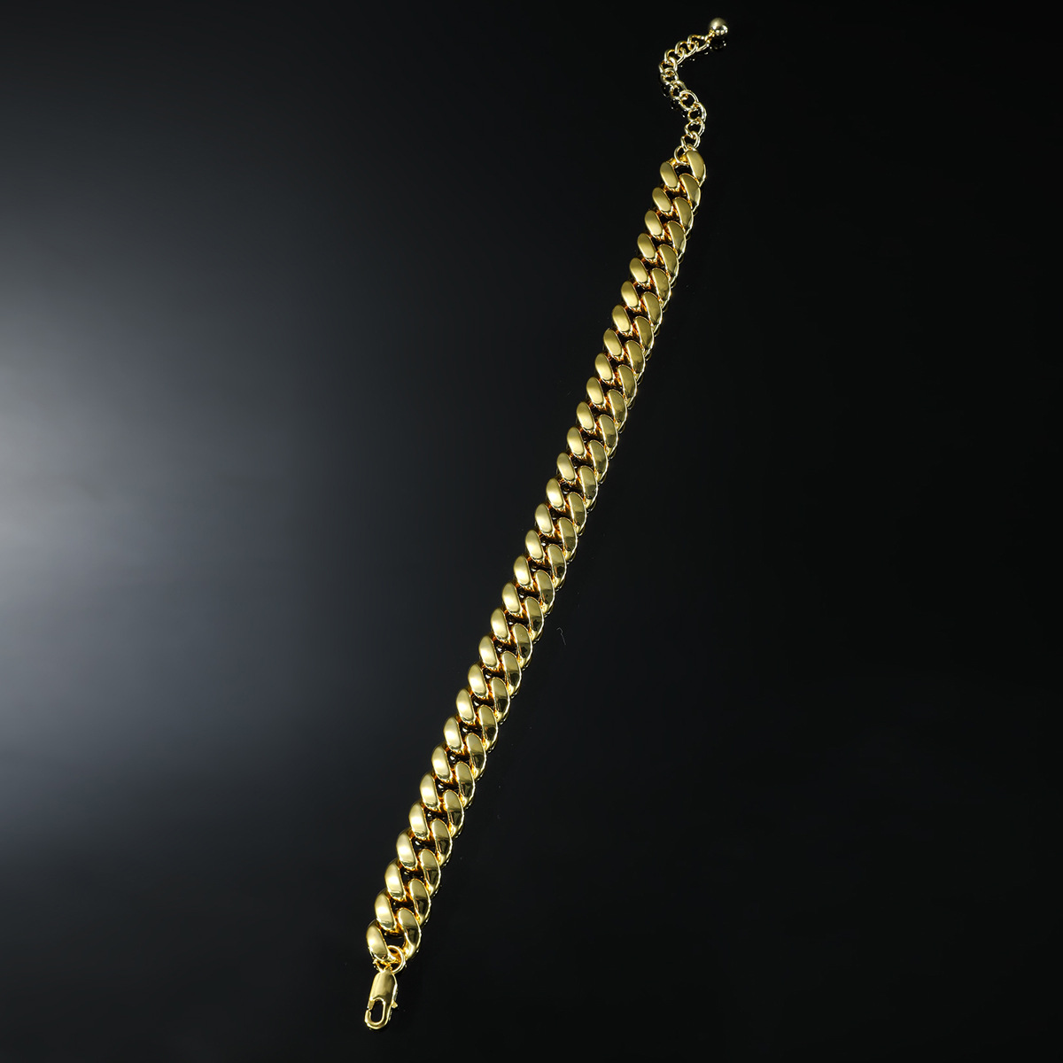 Men's AliExpress best-selling simple smooth Cuban chain anklets, personalized hip-hop style exaggerated accessory anklets Specification image