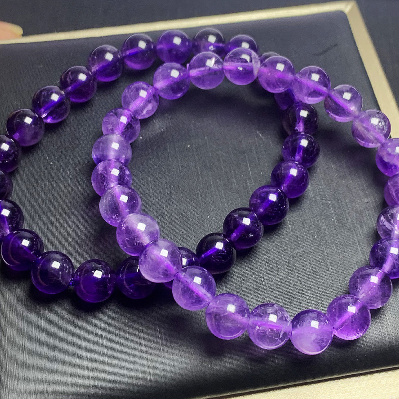 Ins Natural Uraqua Amethyst Bracelet Deep Purple Transparent Lavender Crystal Jewelry Bracelet Wholesale Free Mail Price Is For Reference Only Specification drawing