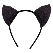 Halloween Headband Adams Headbuckle Wednesday same accessory Hair accessories Cat ears Hair buckle Black glitter