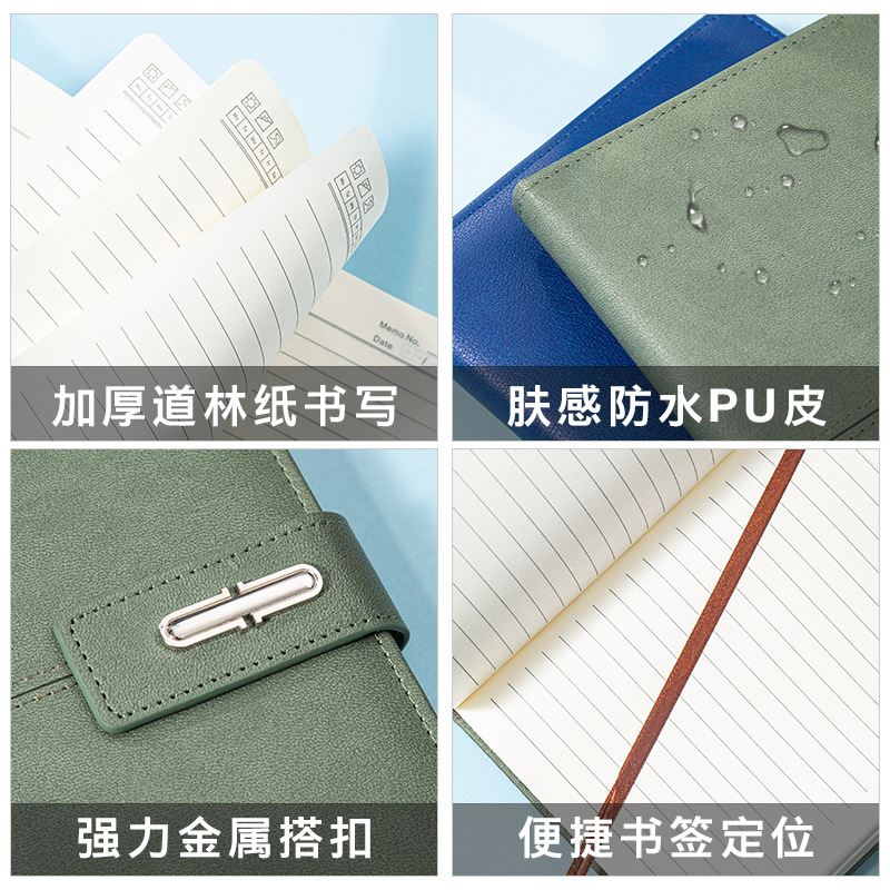A5 Buckle Notebook Business Office Notepad Gift Box Set High-End Trend Meeting Minutes Can Print Logo details Picture