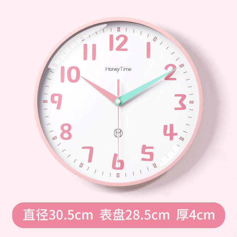 Hanlin Times InS-style wall clock, a fashionable and popular wall-mounted clock for the living room, is a modern, simple and creative clock that doesn't require drilling details Picture