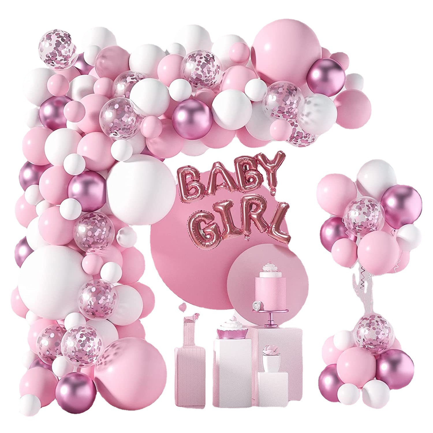 Wholesale of cross-border best-selling birthday balloon sets, birthday decoration sets for boys and girls, gender-revealing balloon sets Item Picture