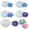 Qixin Peony Flower silicone mold DIY Cake decoration Resin Scented Candle Ornament Handmade soap Fondant mold Item Picture