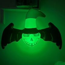 新款pvc充气万圣节蝙蝠装饰道具LED灯万圣南瓜灯不倒翁蝙蝠幽灵