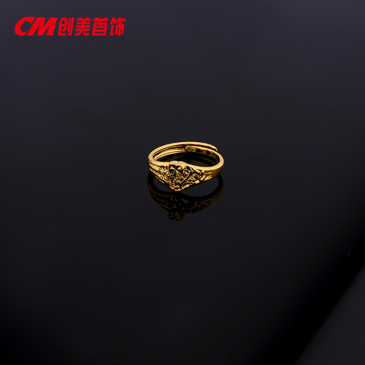 Chuangmei Jewelry gold-plated rings for women, Chinese-style retro rings, couple rings, and men's and women's rings Specification image