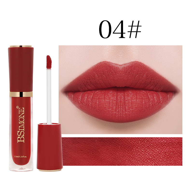 跨境专供雾面哑光持久易上色唇釉滋润不拔干防水不沾杯口红唇釉详情14