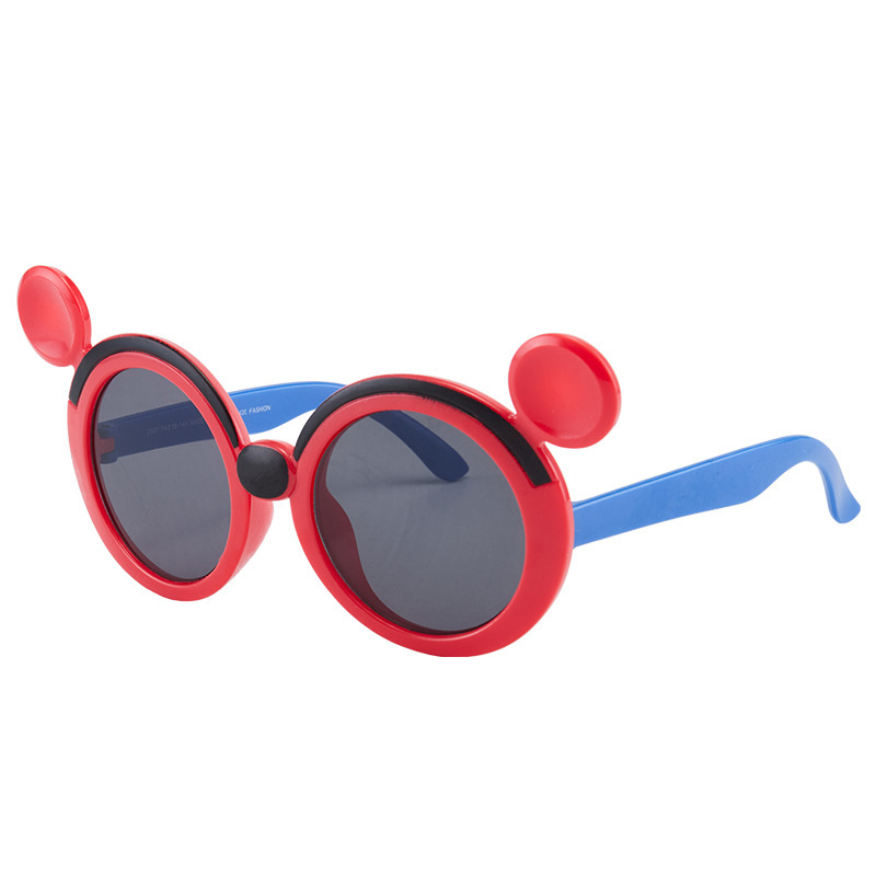 Children's sunglasses, fashionable cartoon large round frame UV protection, cute sunglasses, sunshade glasses, trendy Korean version sun protection Specification image