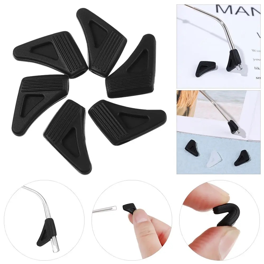 Triangular silicone anti-slip ear tips, spectacle frames, fixed ear hooks, ear clips, anti-drop, small contact lens ear tips wholesale details Picture