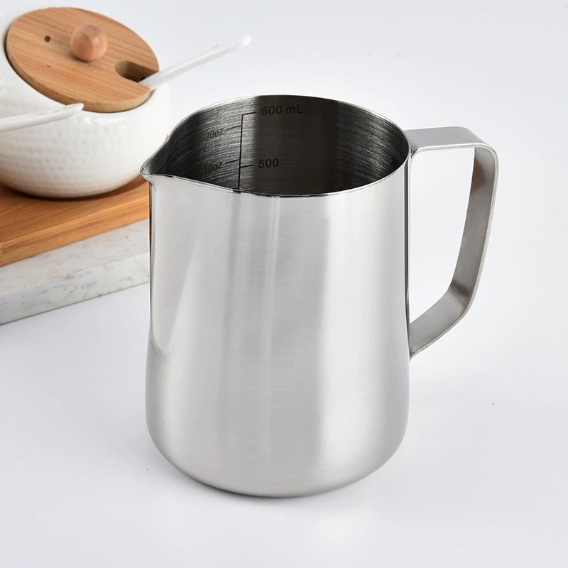 Cross-Border Stainless Steel Latte Cup With Graduated Latte Jar Coffee Utensils Thick Milk Foam Cup 350Ml Stock Specification drawing