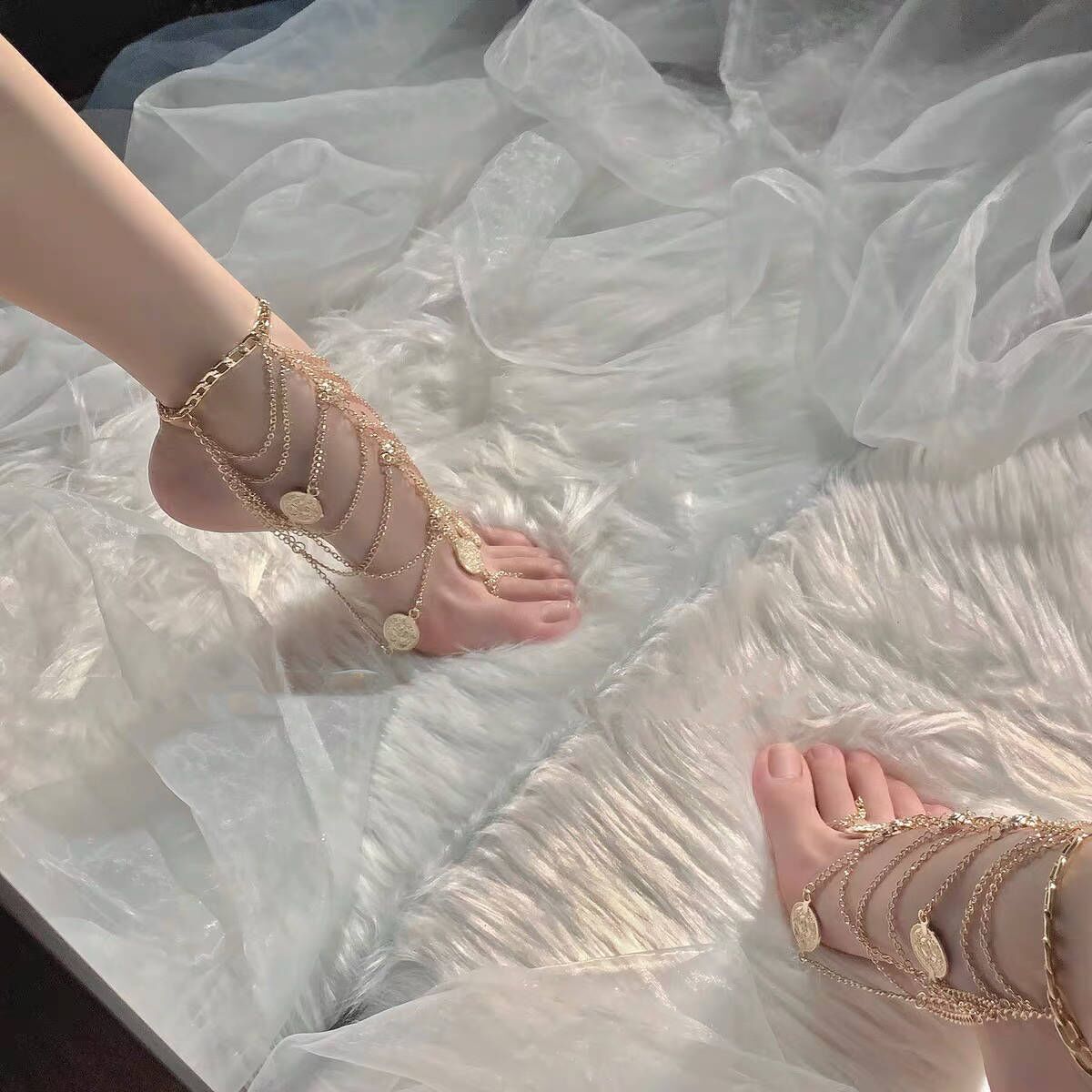 脚饰/银饰/摩天轮饰品/925银/925银饰细节图