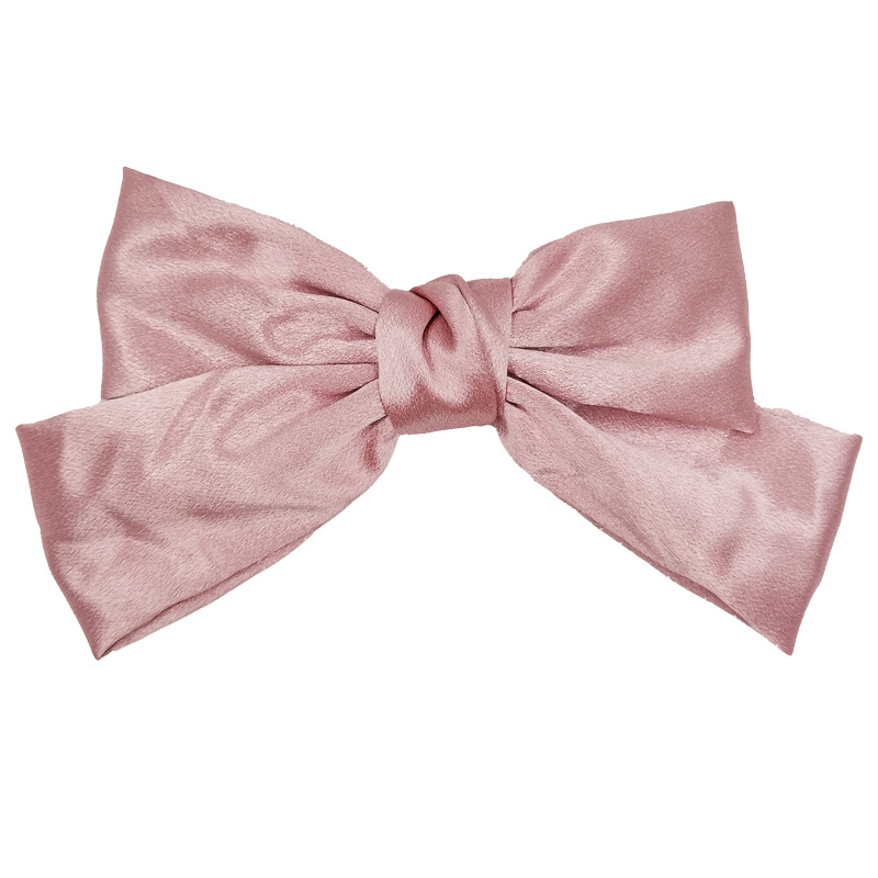 Exclusive Qiwei Accessories, Exclusive Qiwei Accessories, Exclusive cross-border solid color large bow clip, hair accessory spring clip, ins style new satin Application Scenario