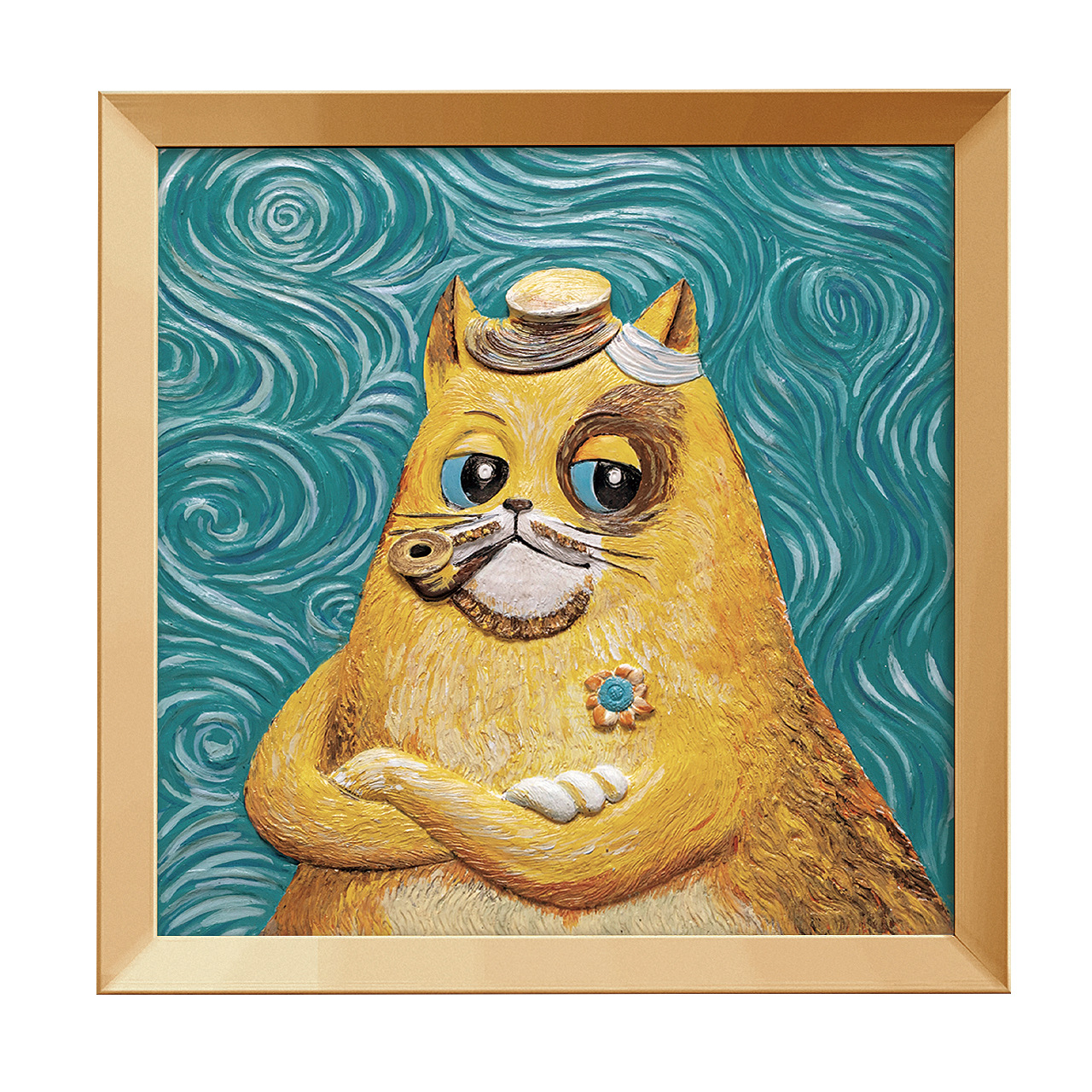 玩作梵高向日葵3d数字油画挂画亲子手作diy儿童绘画礼品一件批发