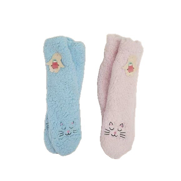 Socks, street stalls, export socks, cross-border coral fleece socks, women's mid-calf socks, thick and warm floor socks for autumn and winter, snow socks, cute women's sleeping socks, export socks Item Picture