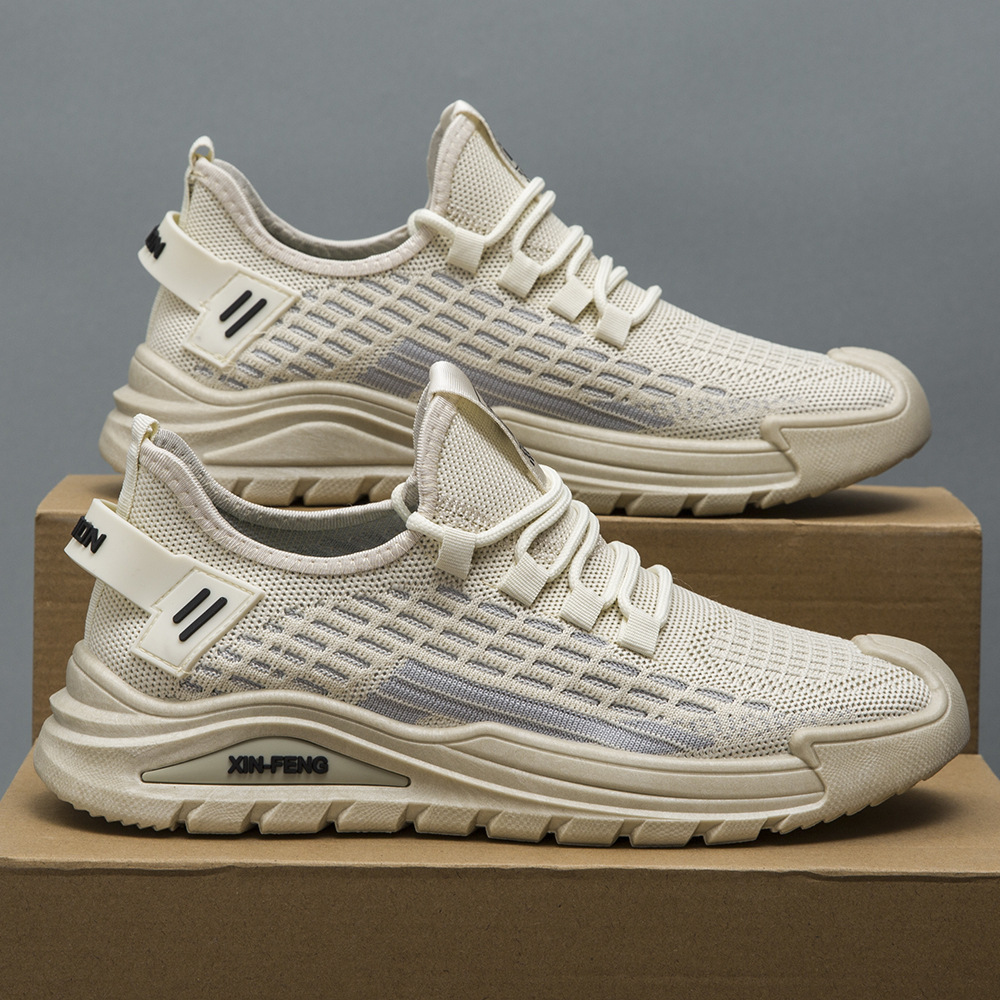 新款飞织休闲男鞋2025新款男士运动鞋潮流网面透气轻便青年鞋子男