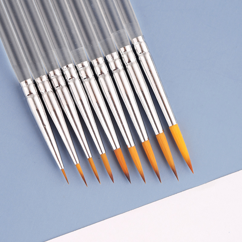 Cross-lens ultra-fine pointed nylon watercolor brush, transparent acrylic rod, outlining pen, outline pen for beginners in art details Picture