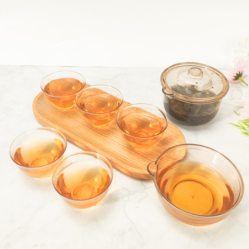 Aiyouhui disposable tea cups, Gongfu tea small cups, outdoor portable thickened transparent travel tea set details Picture