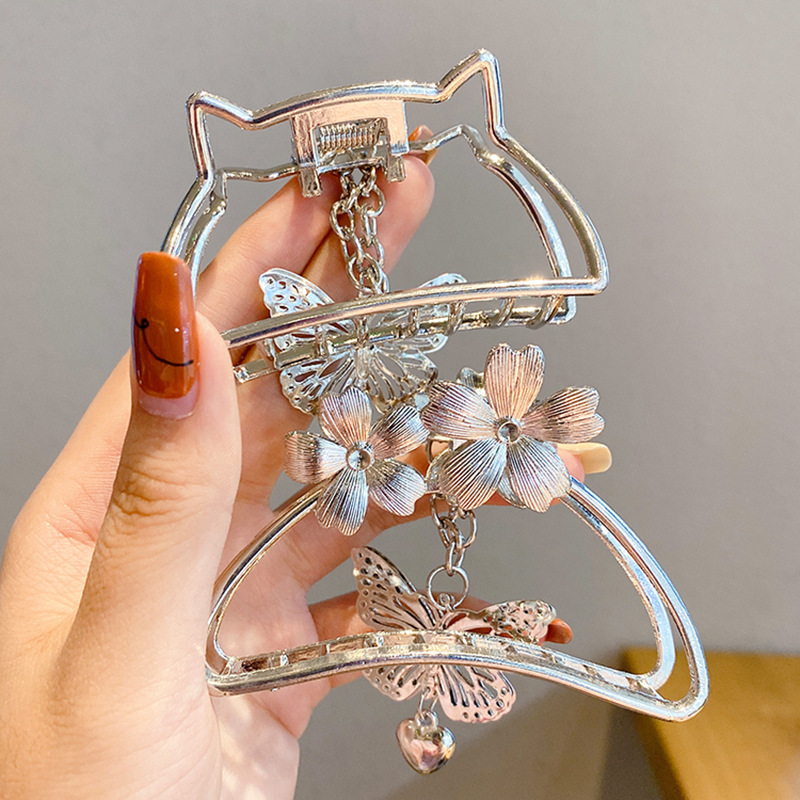 ins metal gripper, Korean elegant style, shark clip, large hair clip at the back of the head, bath tray, hair accessory, hair gripper details Picture