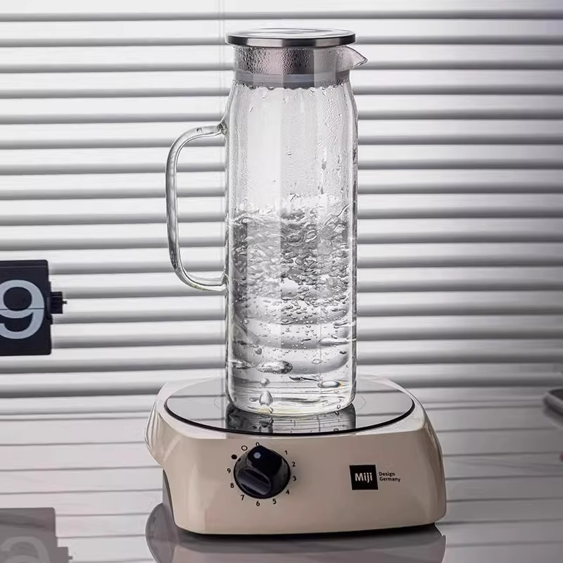 Glass cups, household high-temperature resistant cold water kettles, guest cup sets, light luxury water ware sets, tea brewing cups, cold water cups details Picture