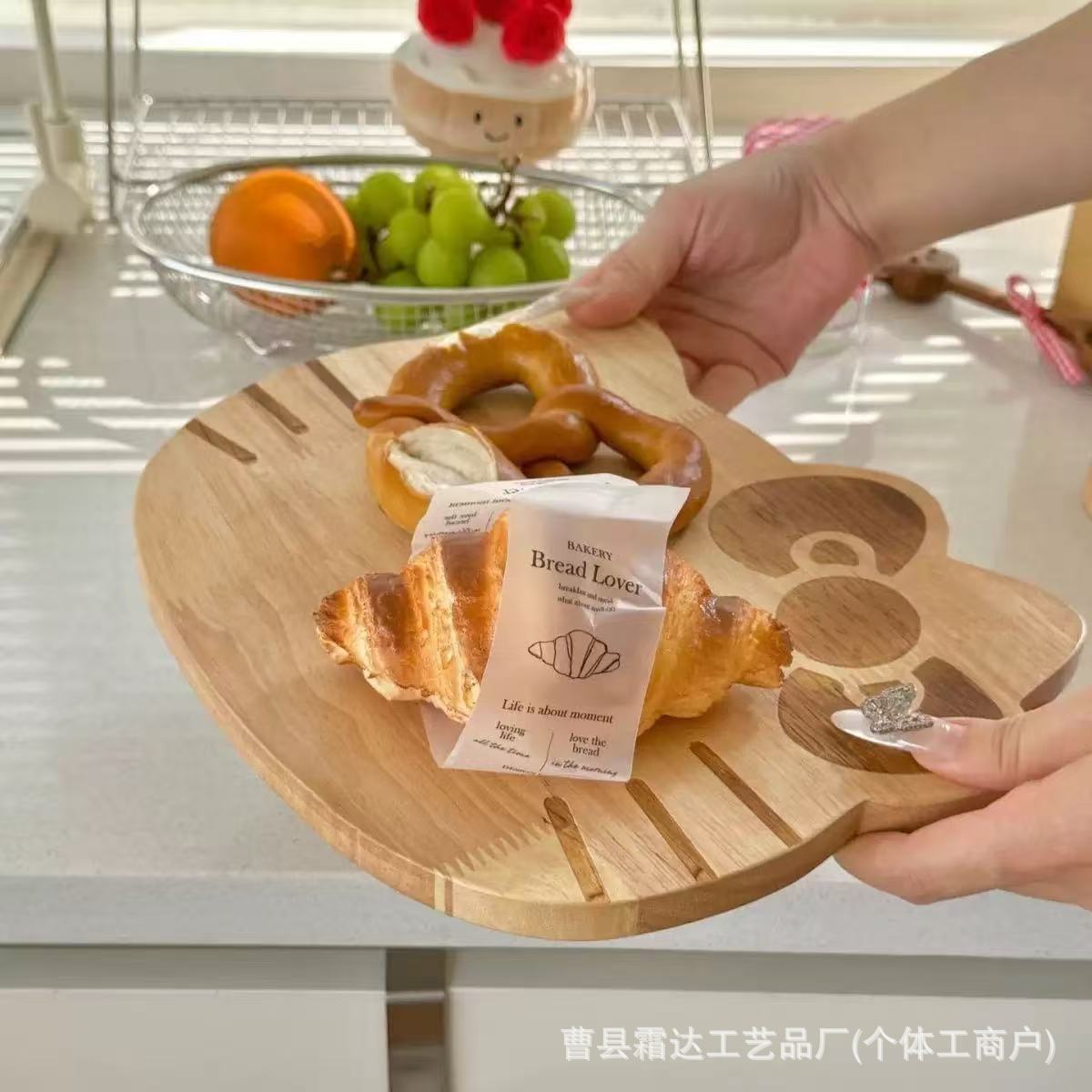 木质KT木板家用氛围感餐盘垫面包烘焙可爱卡通小木板托盘木托盘详情8