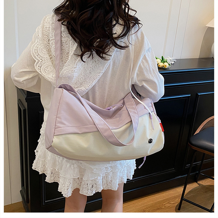 跨境韩版包包女2025新款防水尼龙包时尚新月包百搭轻便斜跨包详情24