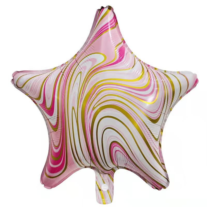 New Spot Agate Aluminum Film Balloon Agate Five Stars Aluminum Film Balloon Manufacturers Party Decoration Application Scenario