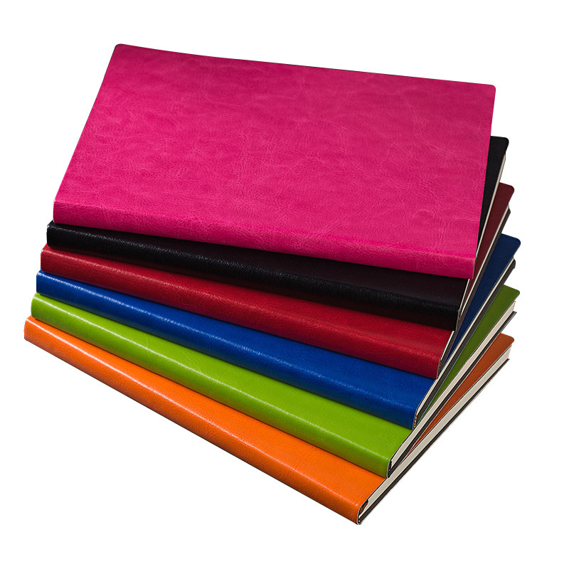 Business notebook a5 thick notebook, PU soft leather accounting notebook for office use, student notebook wholesale, customized LOGO Item Picture