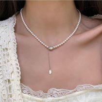 S925 Sterling silver Acme bean fringe French beaded necklace high-grade sterling silver temperament light luxury mild niche sweater