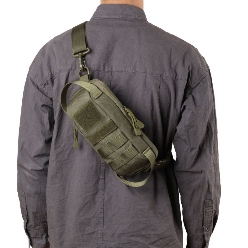 T Outdoor running phone bag, wear-resistant multi-functional crossbody bag, dual-purpose chest bag, belt waist crossbody bag, water-resistant waist bag Specification drawing
