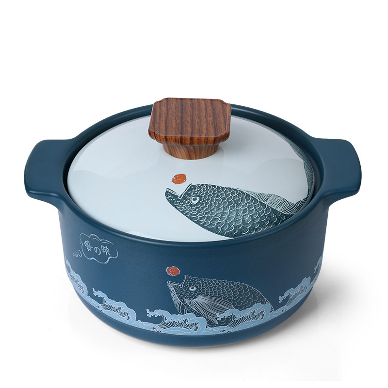 The Kingdom of Earthenware POTS, Trendy and National Charm series, Chinese classical clay pot stew pot, household gas soup and stewing pot, earthenware pot and clay pot Item Picture