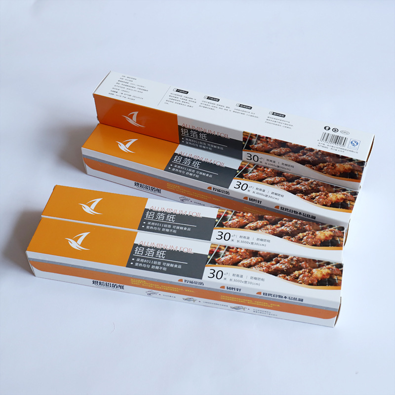 Wholesale tin foil, baking and barbecue, disposable household aluminum foil, baking paper, grilled fish and meat, commercial large rolls