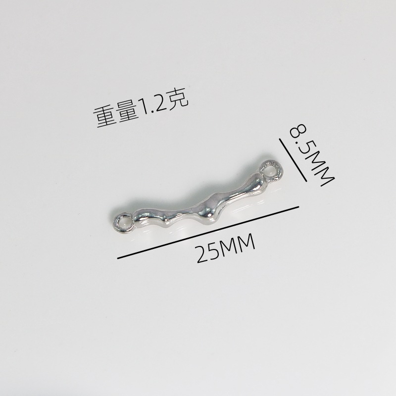 New zinc alloy connector double hanging bamboo joint DIY earrings, pendants, bracelets, necklaces and accessories details Picture