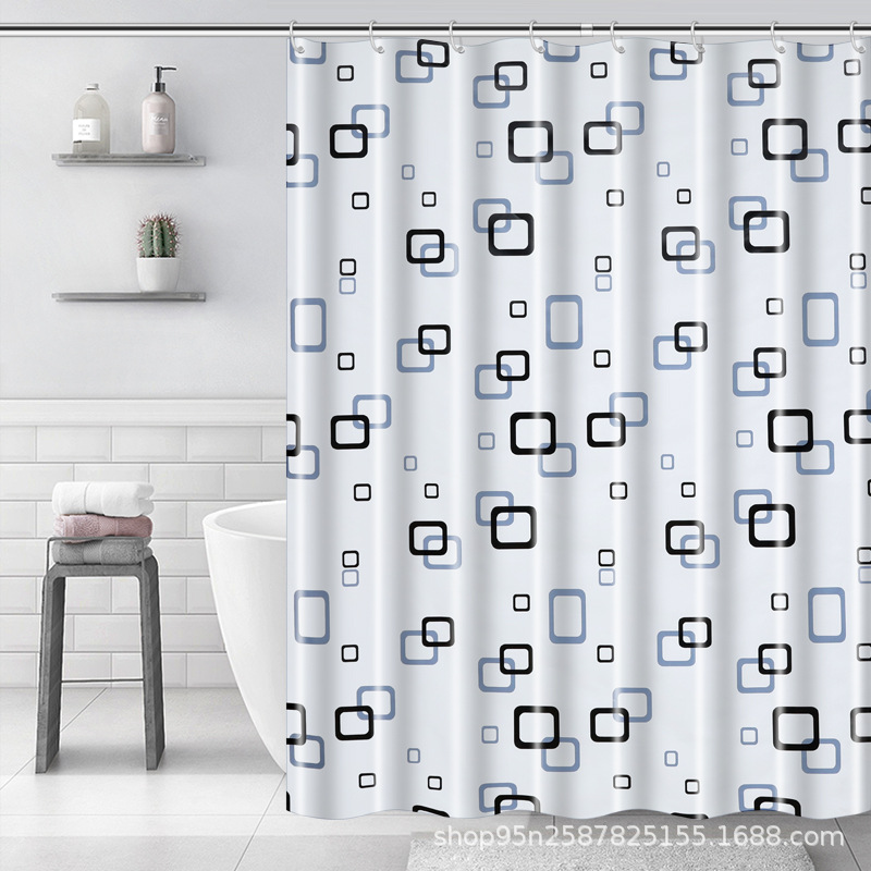 Wholesale Bathroom Shower Room Peva Large Square Shower Curtain Multi-Size Plastic Dry And Wet Separation Partition Curtain Door Application Scenario