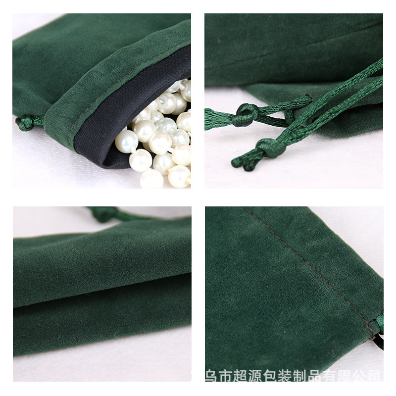 Wholesale of high-end velvet bags with gold edges and mouths, jewelry bags, drawstring velvet drawstring bags, gift and accessory packaging bags Application Scenario