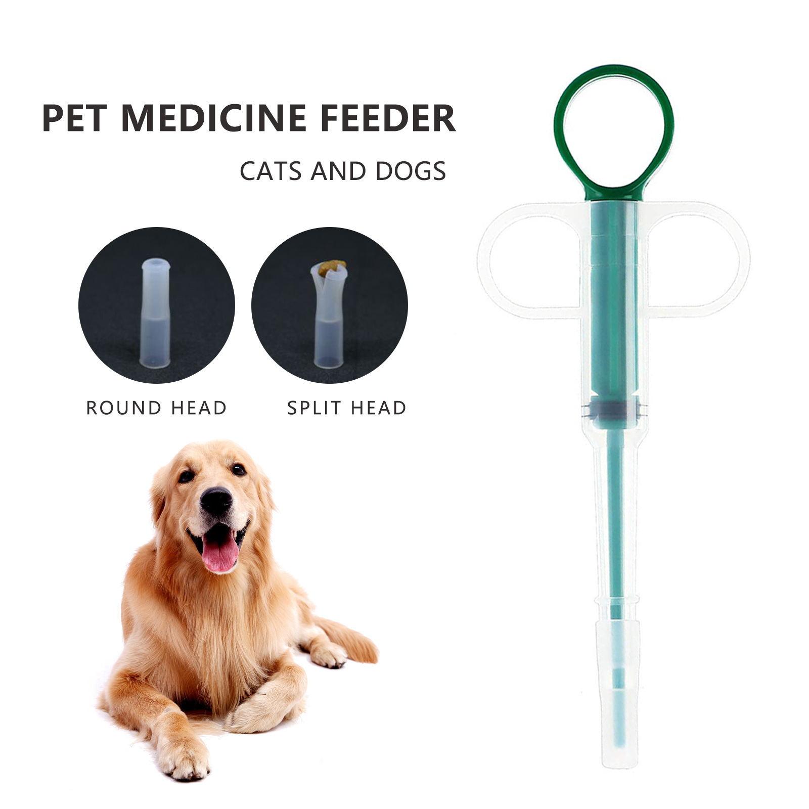 Pet Medicine Feeder Deworming Supplies Can Hold Pills Cats And Dogs General Pet Needle Press Pet Supplies Wholesale Specification drawing
