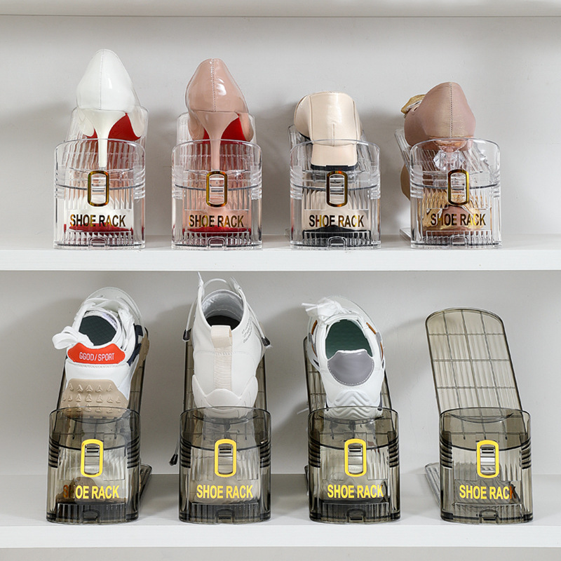 Adjustable storage shoe rack Double-layer shoe support bedroom space saving household dormitory furniture storage slippers shoes cabinet shoes Application Scenario