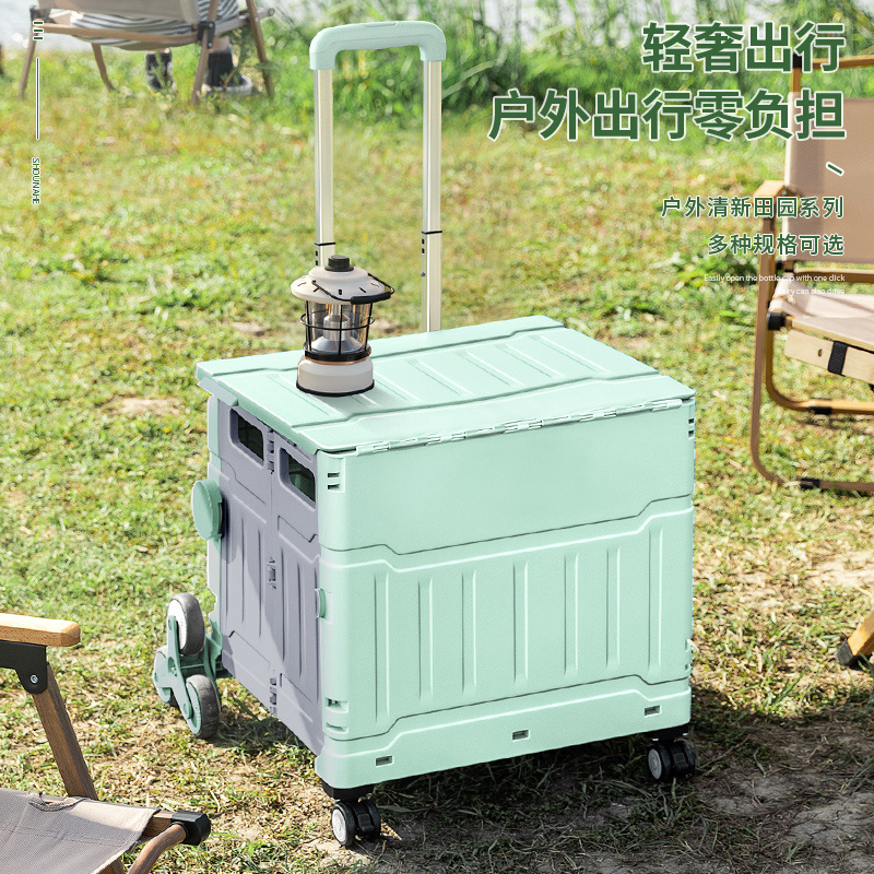 Younai folding shopping cart trolley trolley outdoor cart home delivery stall trailer portable shopping cart