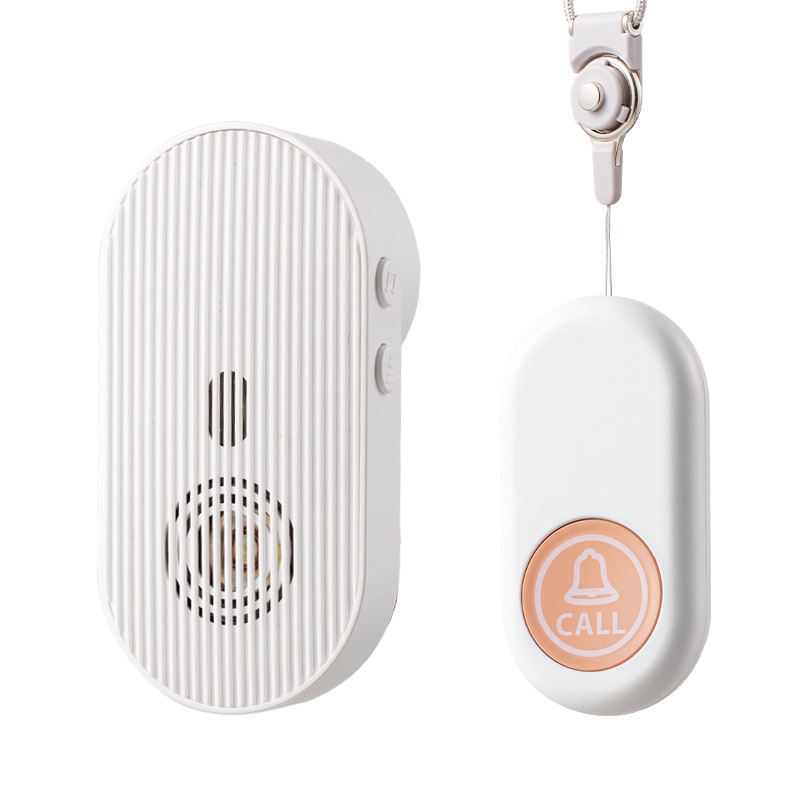 Nuevo timbre de puerta inalámbrico 433 hogar ultra larga distancia impermeable un botón llamada de campana para pacientes ancianos llamada Item Picture