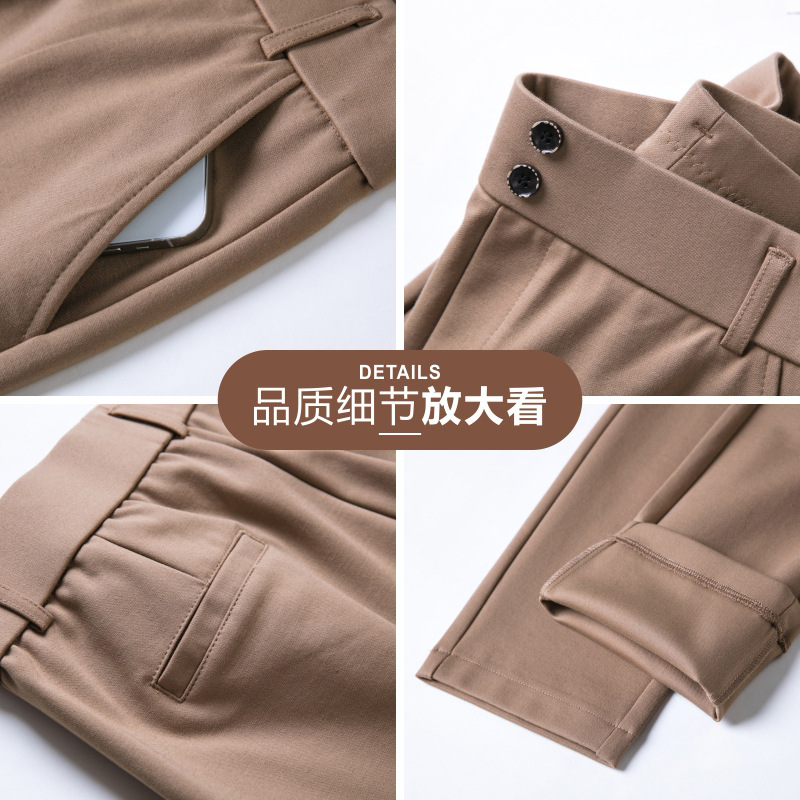 The original manufacturer's new autumn stretch casual high-waisted black small-leg pants for women in 2022 Specification image