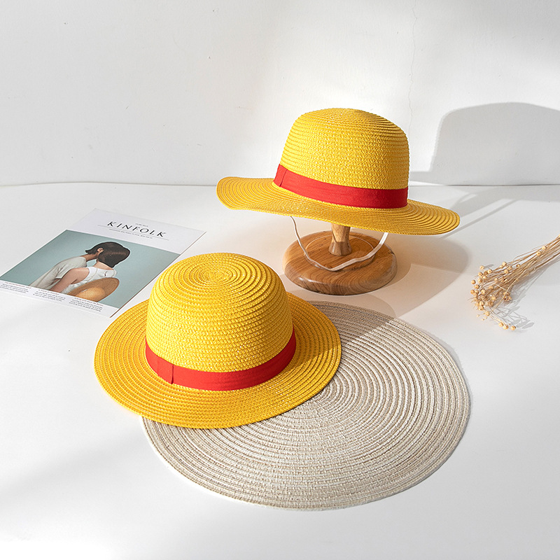 Stock Paper Woven Straw Hat Cospaly Animation Dress Up Straw Parent-Child Hat Sunshade Hat Performance Hat Application Scenario