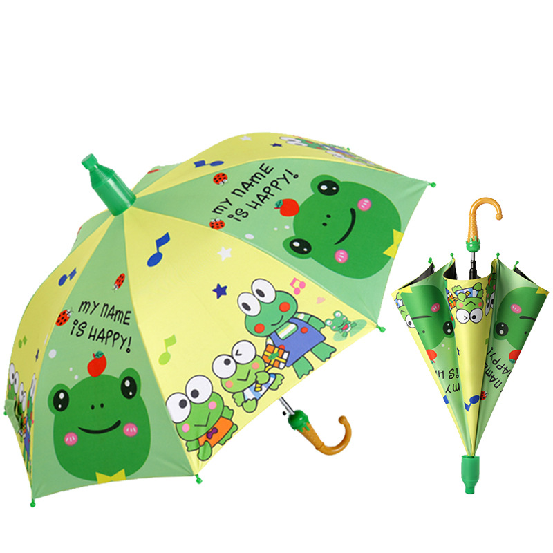 卡通儿童雨伞印刷logo批发幼儿园男女遮阳防晒晴雨伞小学生长柄伞详情图5