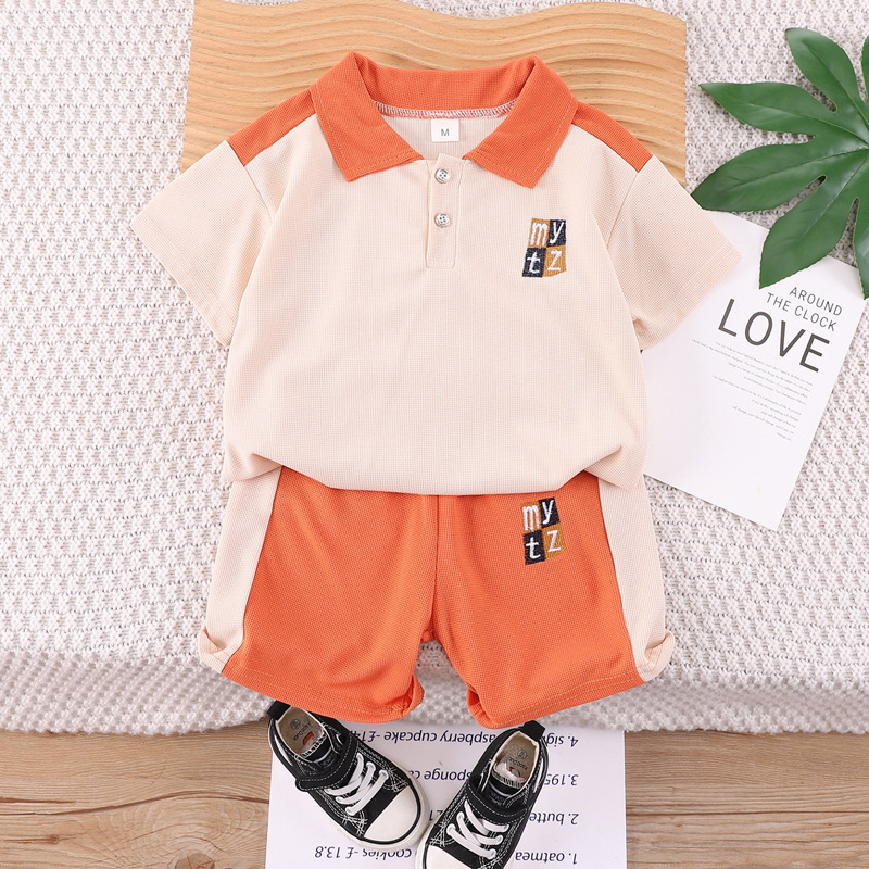 男童套装夏装0-5岁儿童夏季短袖翻领Polo衫宝宝时髦T桖短裤两件套详情4