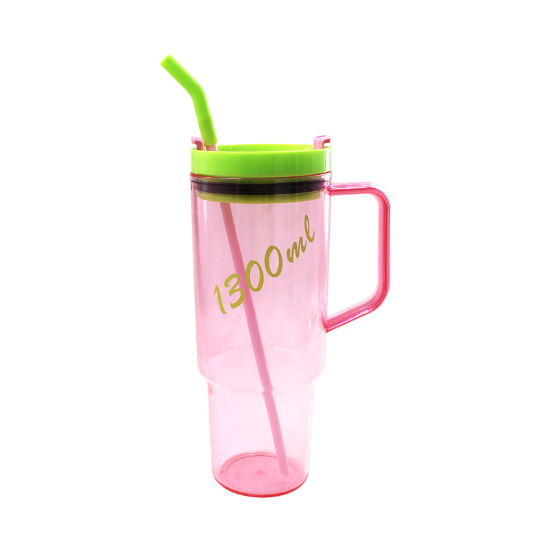 Plastic 40 car cup, giant plastic cup, large-capacity portable car cup for both men and women, plastic water cup with straw Item Picture