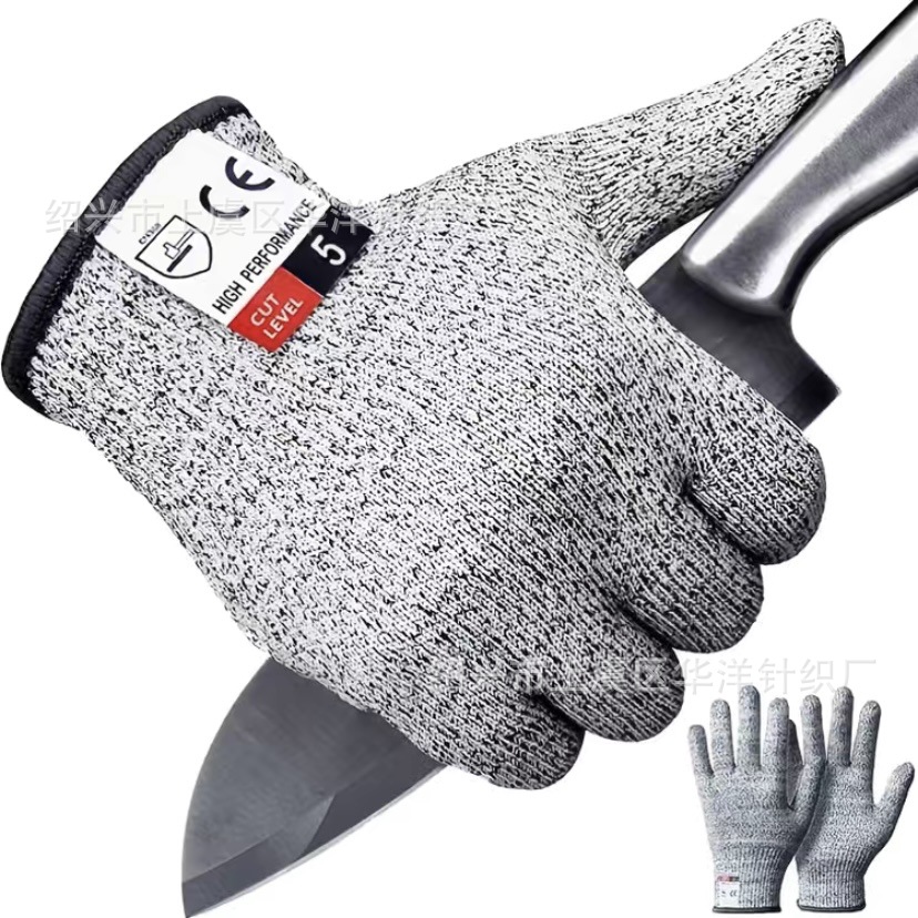 Manufacturers wholesale 5 grade anti-cutting gloves Food grade kitchen gardening anti-cutting fishing protective gloves wear protection Item Picture