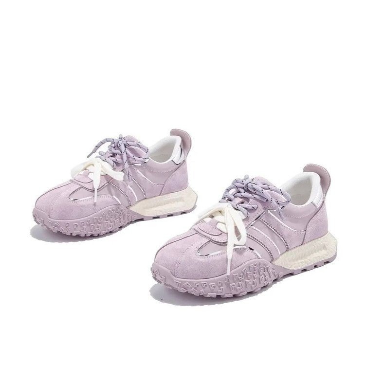 Genuine leather thick-soled sports shoes, new Spring/Autumn 2025 lace-up, comfortable, versatile, fashionable and casual Forrest Gump shoes for women Application Scenario