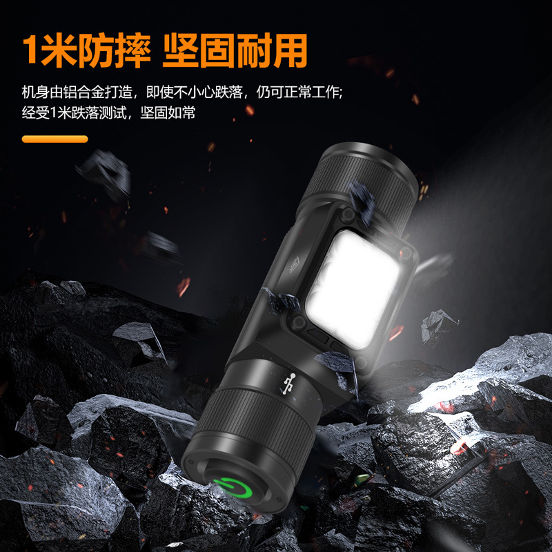 New white, red and green three-light source lamp Cross-border TYPE-C aluminum alloy rechargeable outdoor fishing headlamp Application Scenario