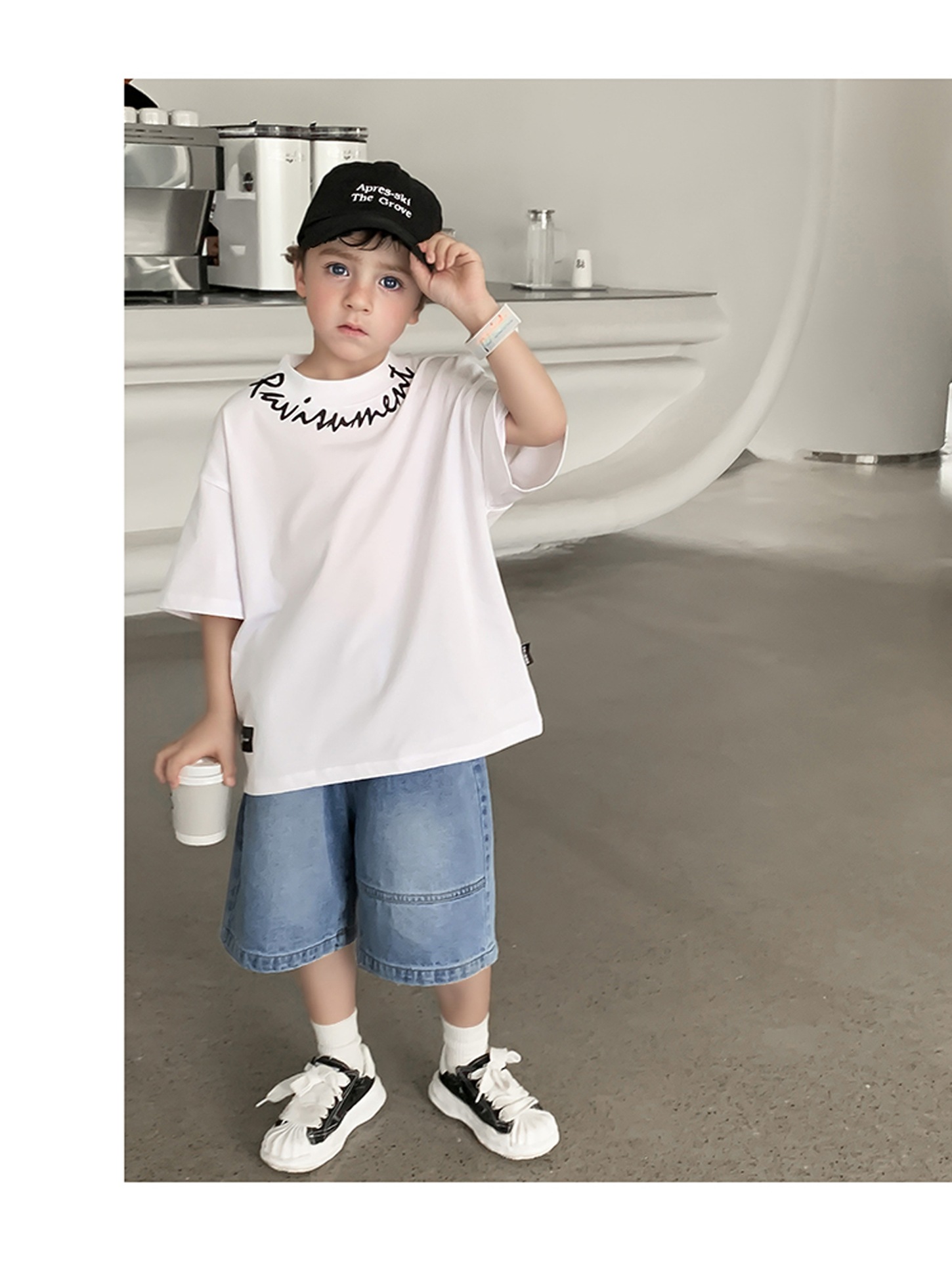Cool, stylish and trendy round-neck short-sleeved T-shirt for boys, a hip-hop boy summer pure cotton top with three-dimensional printing pic 29