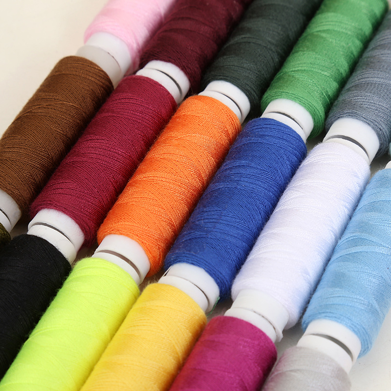 新款随机24色混装缝衣线家用缝纫线套装彩色涤纶小卷线厂家批发详情图3
